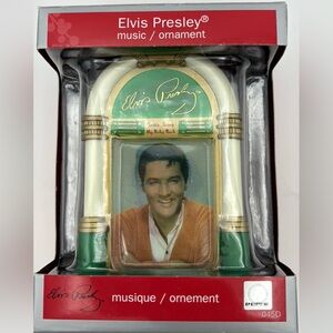 Elvis Presley Jukebox Music Ornament - Green & Gold